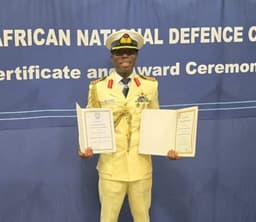 Nigerian naval officer emerges best student at South African Defence College