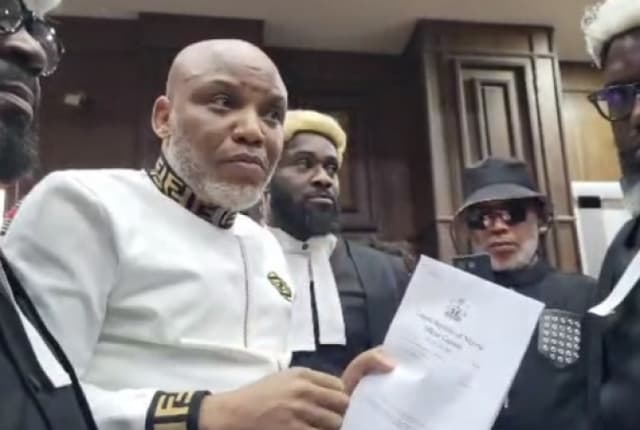 Nnamdi Kanu: Defence team raises alarm over 'disturbing direction' in terrorism trial