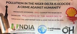 Ogoni 9: NDIA protests at Nigerian Embassy, demands end to environmental pollution, human rights abuses in Nigeria