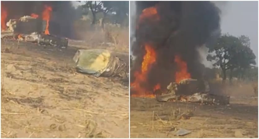 BREAKING: Nigerian military jet crashes in Niger State