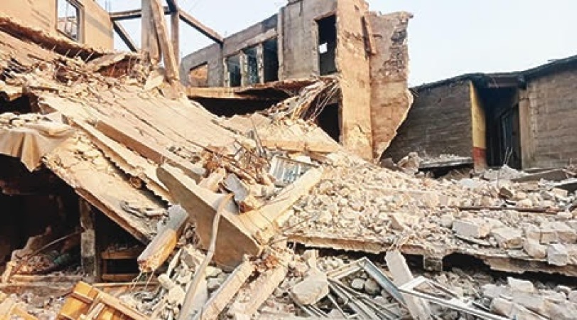 Mother of three dies as building collapses in Rivers