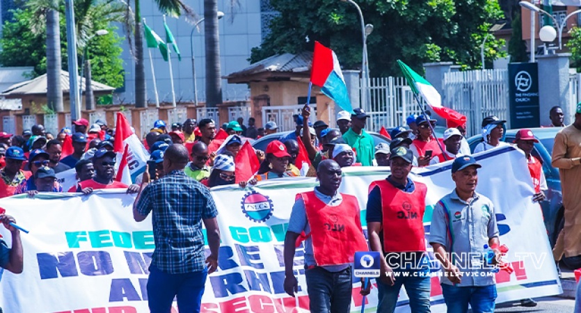 JUST IN: Protests rock Abuja, Lagos, others as workers, activists hit the streets over rising insecurity