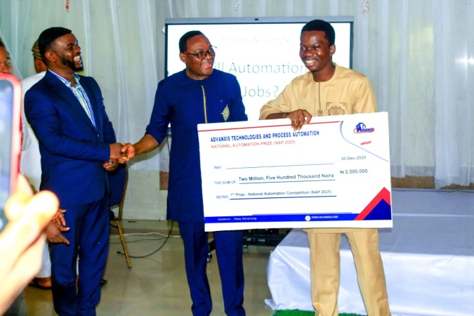 Samuel Udefia Emerges Winner of the 2nd Edition of the National Automation Prize 2025 (NAP 2025) 