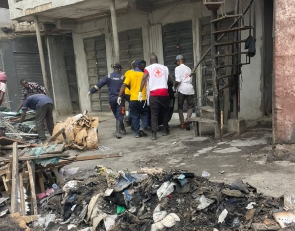 JUST IN: Two bodies recovered from Lagos fire scene