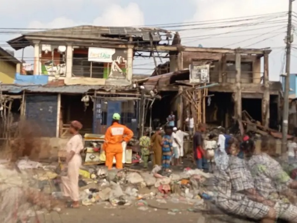 Another fire in Lagos as shops in Ikotun burn