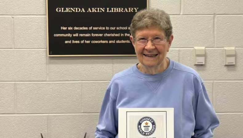 Teacher wins Guinness World Record for working 61 years at the same school