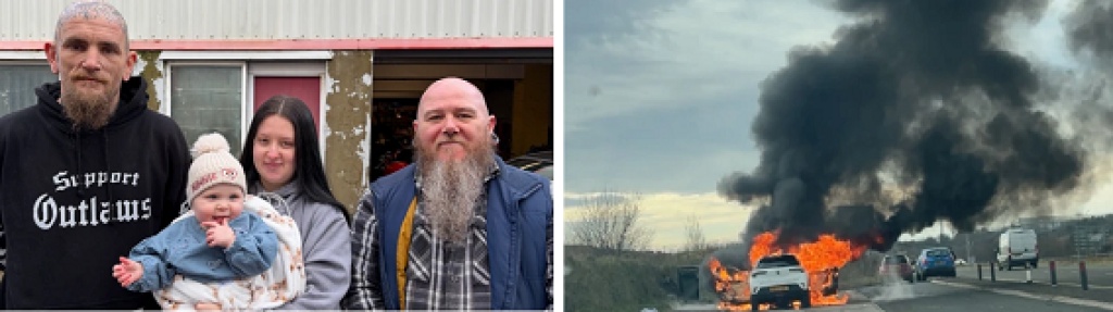 Mum thanks strangers who rescued nine-month-old baby from burning car 