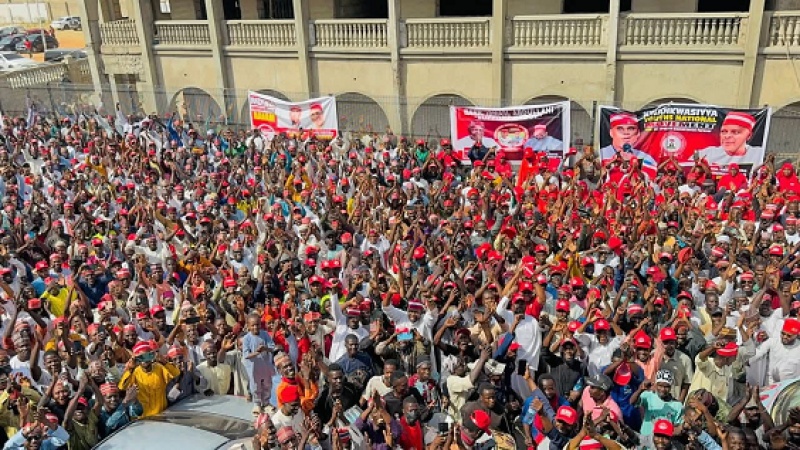 Kano: Massive crowd visits Kwankwaso after Gov Yusuf’s resignation from NNPP