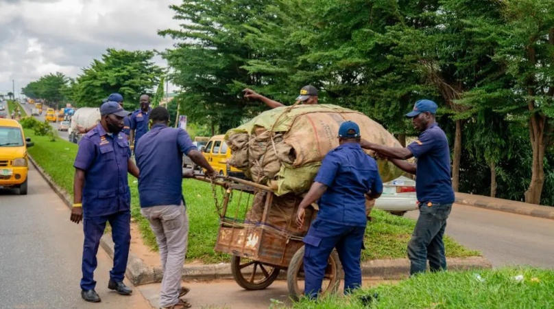 LAWMA arrests cart pushers over illegal dumping on Lagos–Badagry Road
