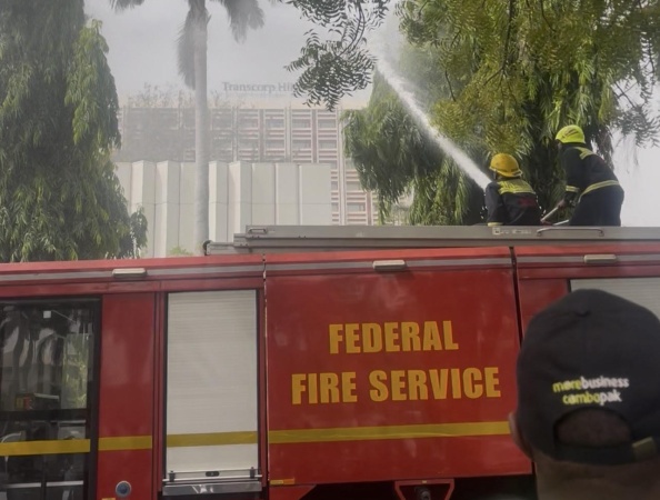 Guests, staff hurriedly evacuated as fire guts Transcorp Hilton Abuja’s Congress Hall
