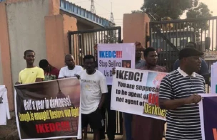 Lagos residents protest eight months blackout