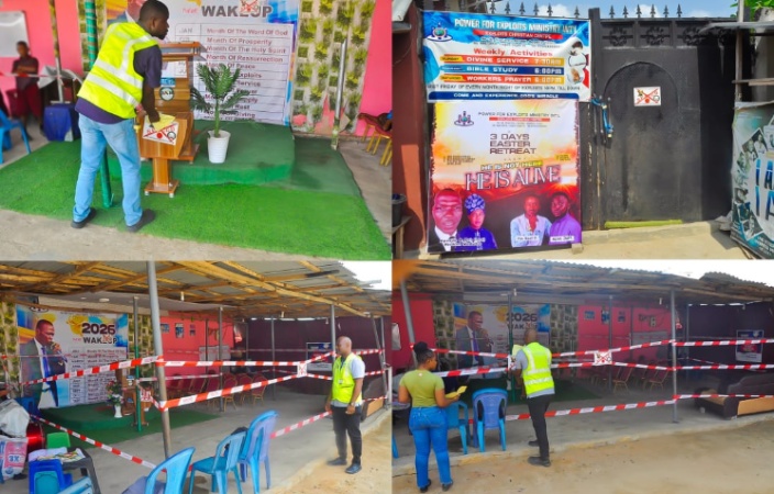 Lagos seals church, mall, hotels, others