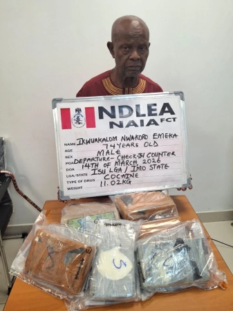 NDLEA arrests UK-bound 74-year-old grandpa, intercepts 339,800 bottles of codeine in Abuja, Lagos
