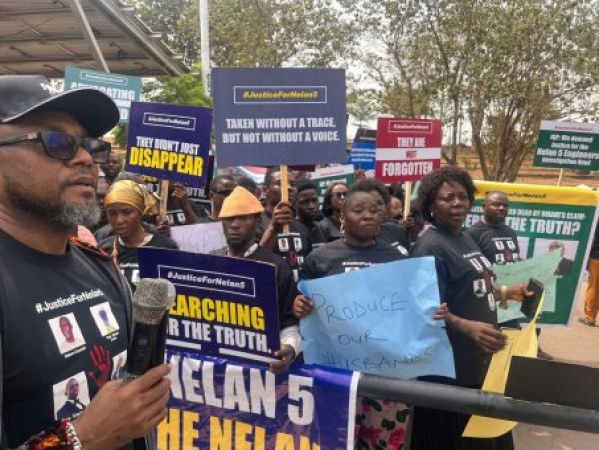 Wives of five engineers kidnapped in Ebonyi protest in Abuja