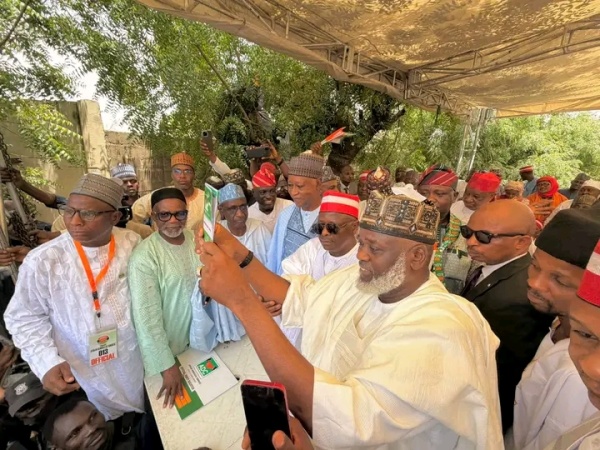 PHOTOS: Kwankwaso on ground as Gawuna picks ADC membership card