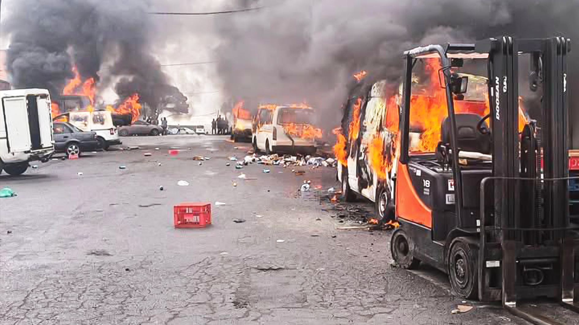 Protesters burn vehicles, buildings over installation of Nigerian king in South Africa