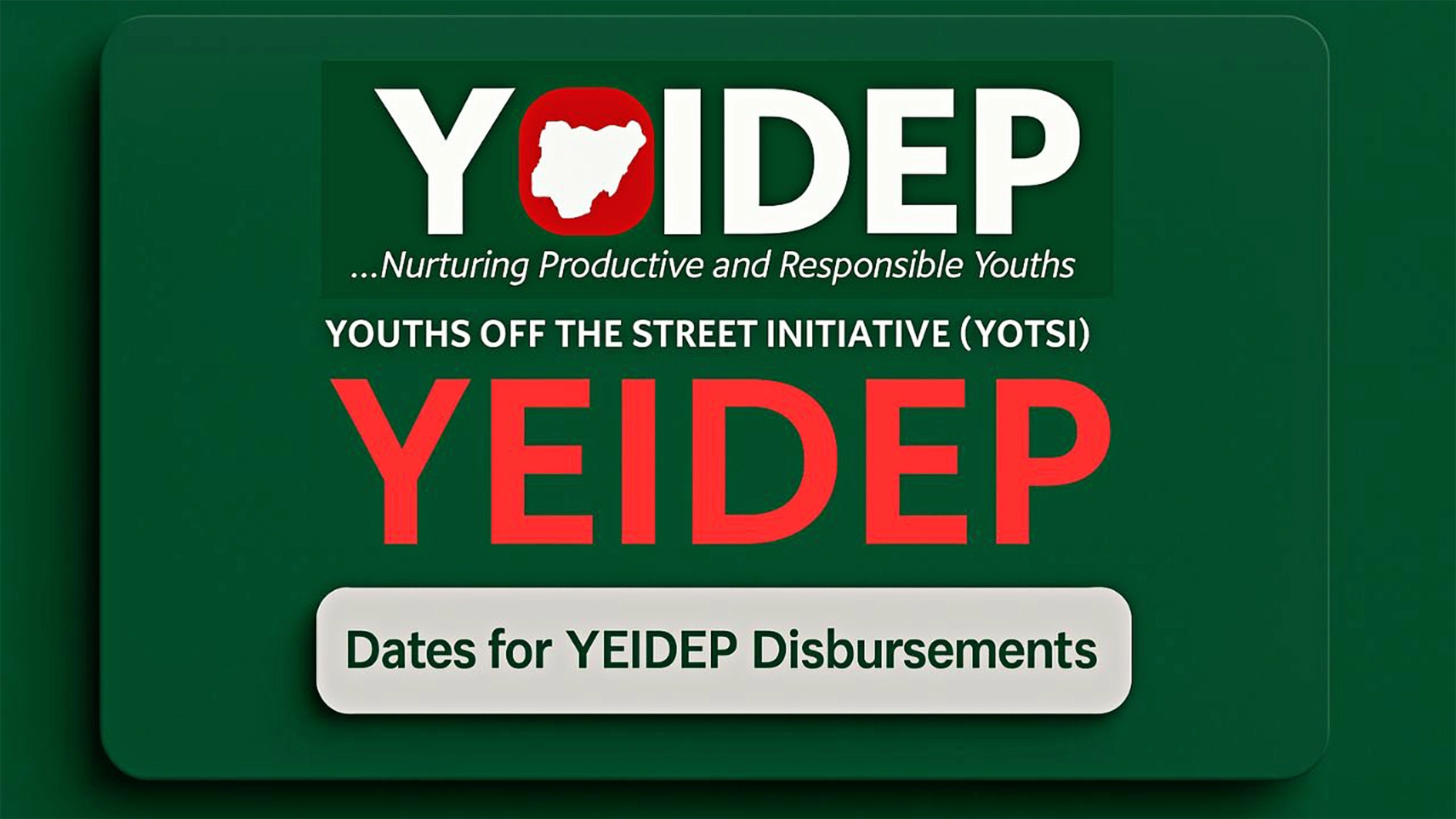 FG begins YEIDEP batch B recruitment March 9, warns against multiple registration