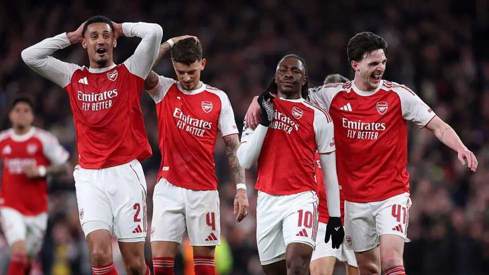 Eze and Rice score as Arsenal cruise into quarters