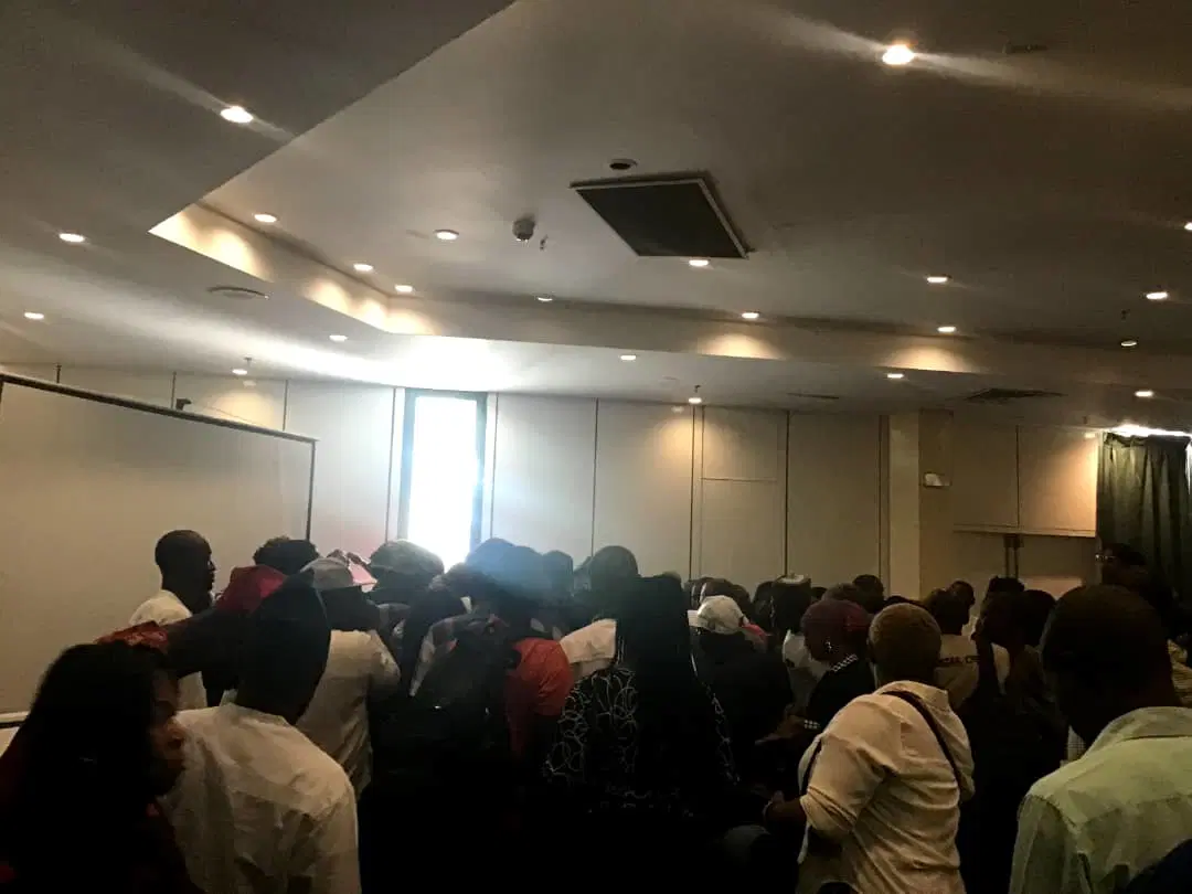 Tension, chaos trail APC convention as journalists fight for access tags