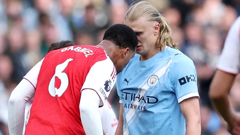 Erling Haaland believes Gabriel should have been sent off for attempted headbutt in Man City's win over Arsenal