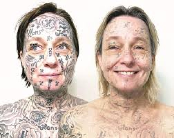 Jealous boyfriend tattoos name many times on girlfriend’s face, body, affair collapses