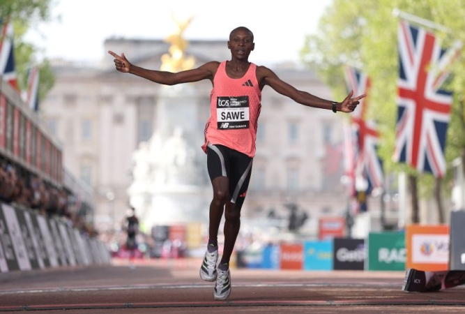 Kenya’s Sabastian Sawe becomes first man to run sub two-hour marathon as he wins in London