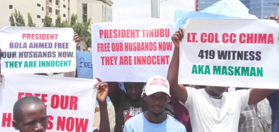Alleged coup plot: Again, relatives of suspects protest in Abuja