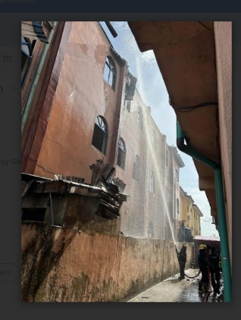 Electrical Spark: Fire guts Lagos church fire