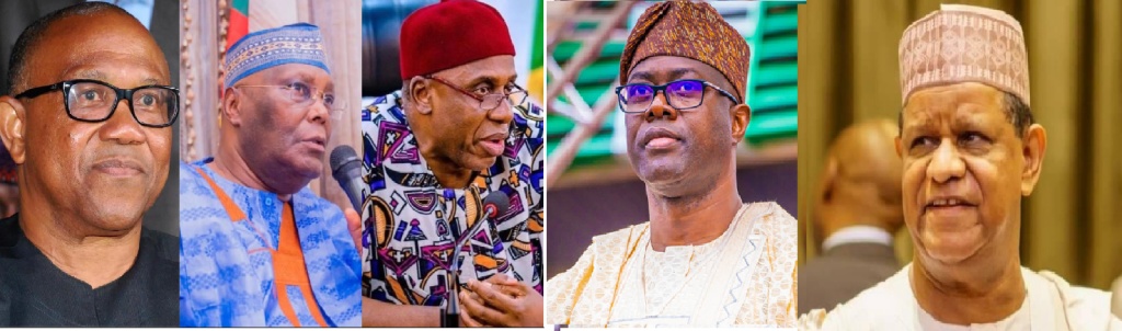 2027: Atiku, Obi, Amaechi, Makinde, Hayatu-Deen set to battle Tinubu