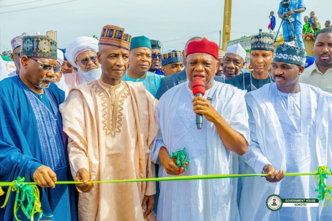 Orji Kalu commissions 10-road network, hails Aliyu's infrastructure drive in Sokoto