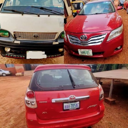 Police recover stolen vehicles, arrest three suspects in Enugu