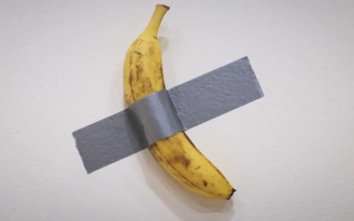 Duct-taped banana artwork sells for $6.2m in NYC