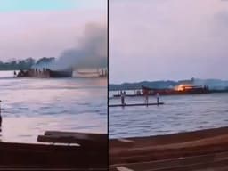 At least 50 dead, hundreds missing after fire causes boat to capsize on late night river voyage