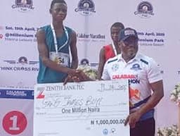 17-year-old Boyi wins 2025 Calabar marathon
