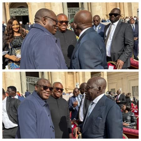 What Tinubu told Obi, Fayemi at pope’s inauguration