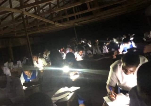 Students write WAEC in the dark amid blackout, insecurity