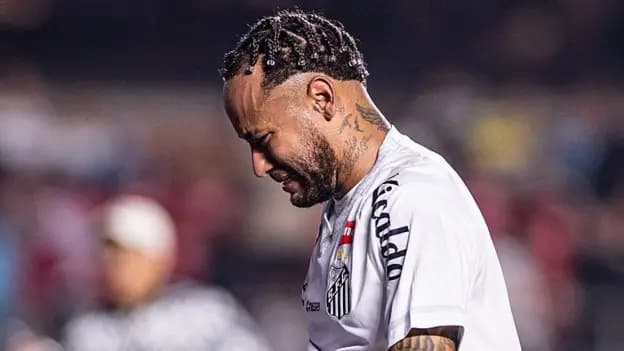 Neymar leaves field in tears as Santos humbled