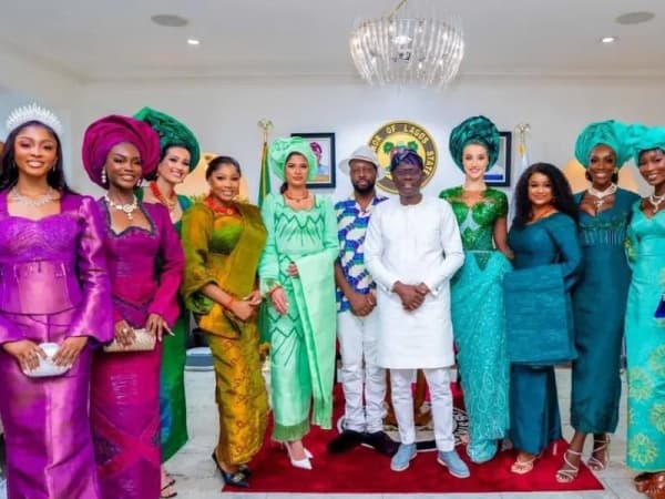 Sanwo-Olu Hosts Wyclef Jean, Miss Earth Delegates at Lagos House