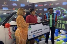 BREAKING: BBNaija S10 winner Imisi receives grand prize of N150m in Lagos