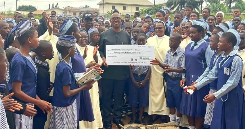 Why I move around Nigeria donating to schools — Peter Obi