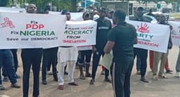 PDP members stage peaceful protest at US embassy in Abuja