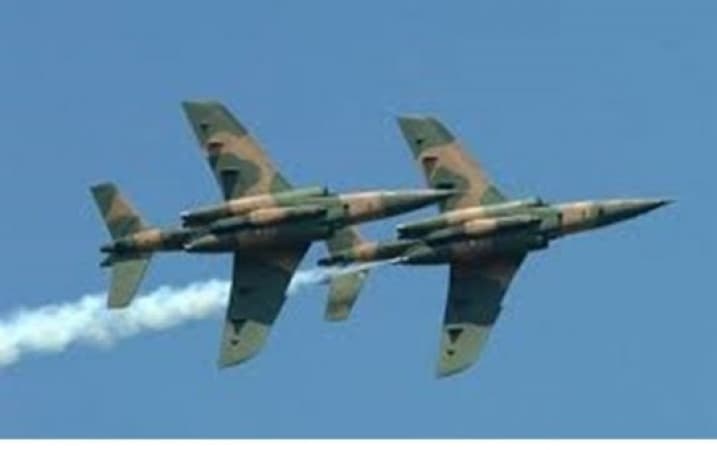 NAF airstrikes destroy high-ground terrorist base in Zamfara