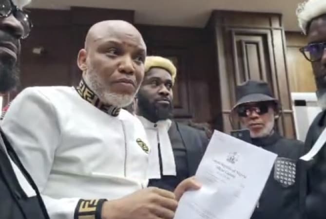 Nnamdi Kanu: Defence team raises alarm over 'disturbing direction' in terrorism trial