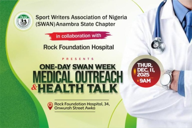 SWAN Anambra set to kick off 2025 Week with medical outreach for sports journalists