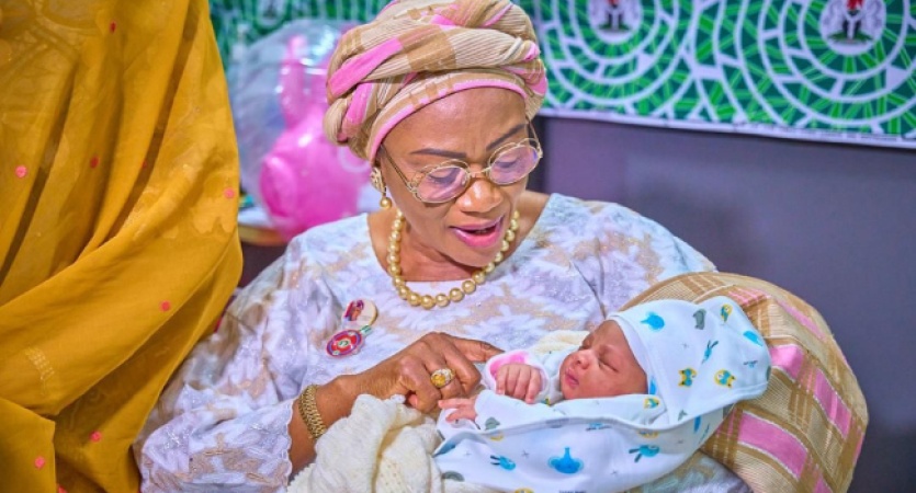 First Lady Oluremi welcomes first baby Of Year, Assures Of Peaceful 2026