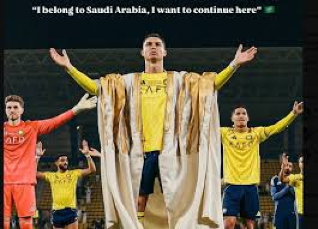 Ronaldo wears a Bisht after becoming the first player to score 500 goals since turning 30: 'I belong to Saudi Arabia'