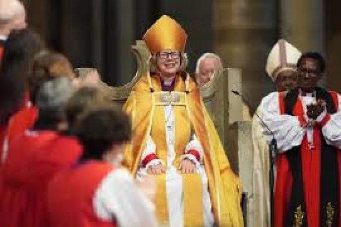 Ex-midwife enthroned as first female Archbishop of Canterbury