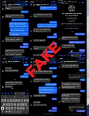Army warns public over fake social media accounts impersonating top generals