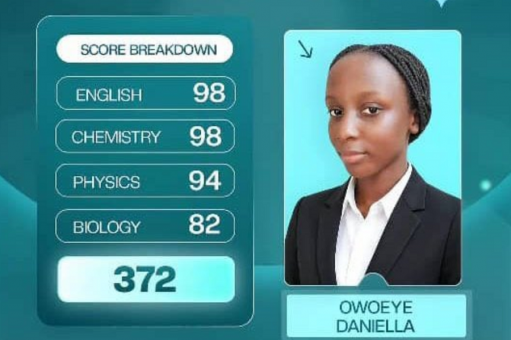 How I scored 372, emerged 2026 JAMB top scorer — 16-year-old Daniella