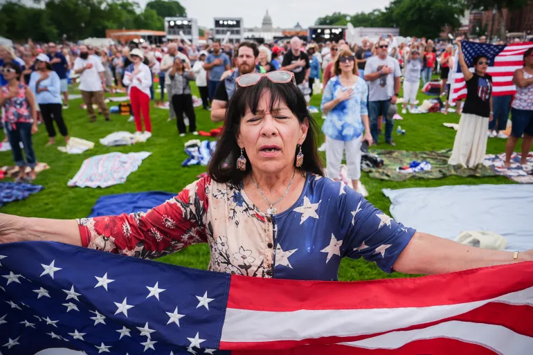 Trump holds prayer rally to ‘rededicate’ US as ‘one nation under God’